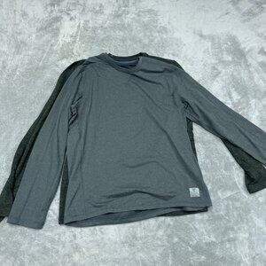 Rugged Elements 2-Pack Mens Long Sleeve Crew Shirts Medium Gray/Olive a1221